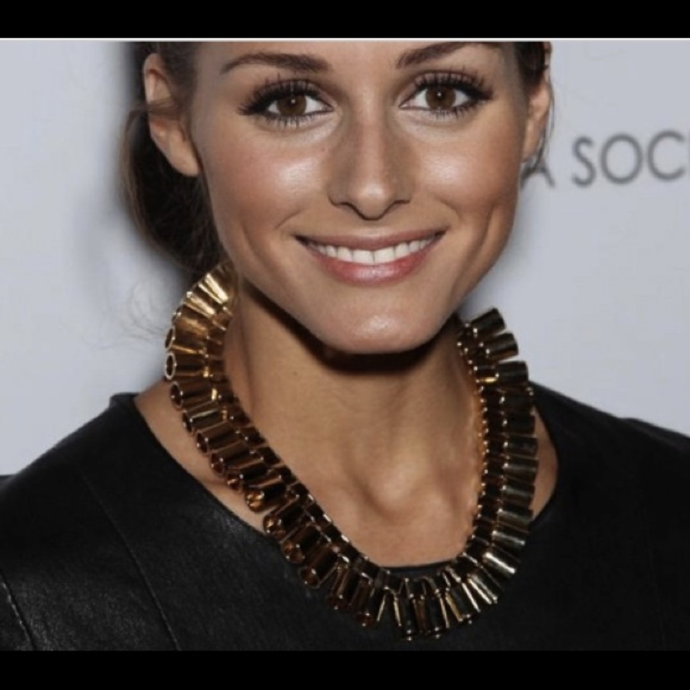 💗 FIRM Price 💖 RARE MAWI Vintage London Tube Chunky Necklace Olivia Palermo - Picture 3 of 9